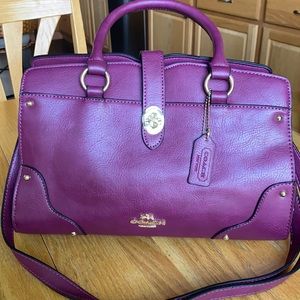Purple coach purse